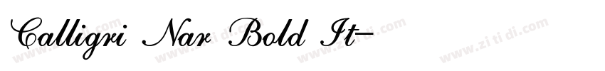 Calligri Nar Bold It字体转换